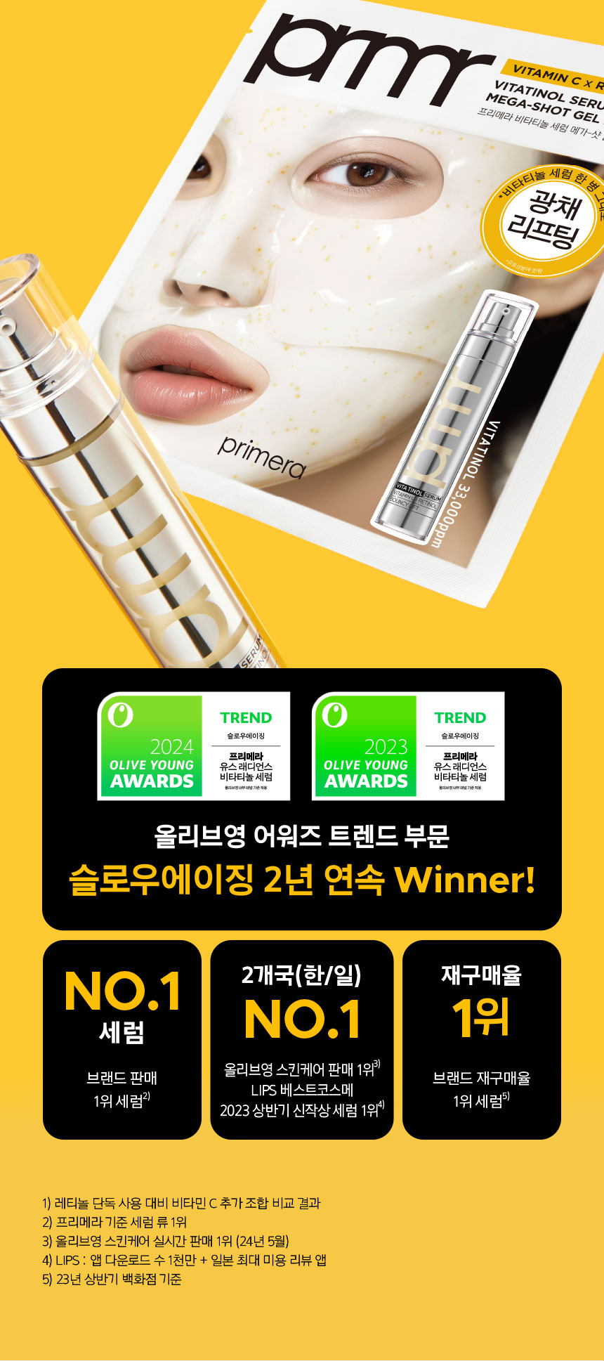 올리브영 어워즈 트렌드 부문 슬로우에이징 2년 연속 Winner!